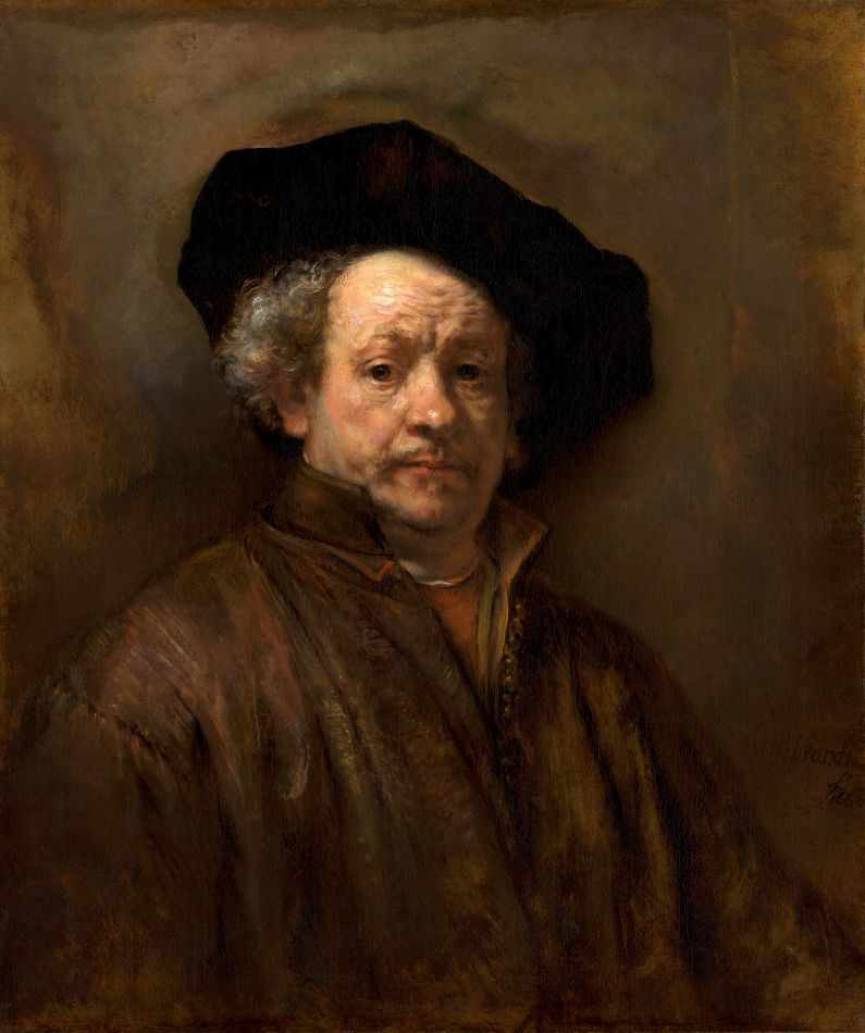 “Autorretrato no Estúdio” – Rembrandt van Rijn